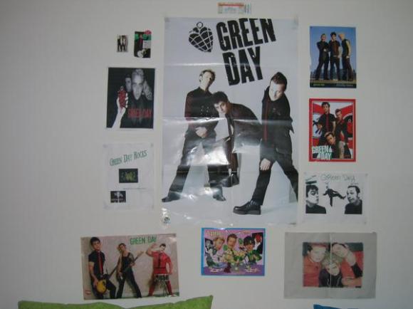 My awesome Green Day wall that lived above my bed from 2005 - 2008.
